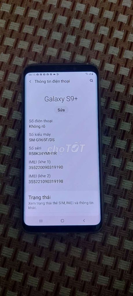 Samsung Galaxy S9+ Tím. Mua bán Điện thoại tại Quận Long Biên Hà Nội được đăng bởi hưng hình 1