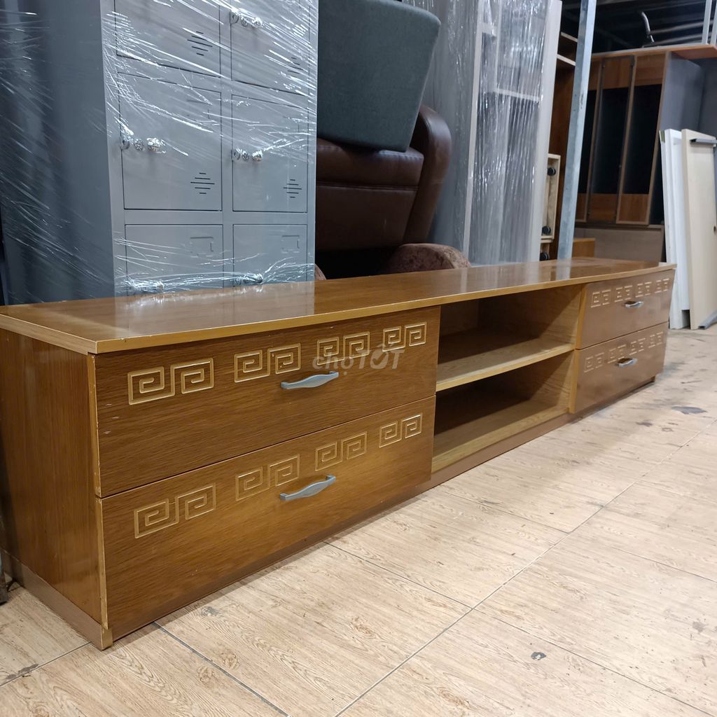 Kệ tivi Gỗ công nghiệp MDF Nâu 2m5,tủ kệ tivi gỗ. Mua bán Tủ, kệ gia đình tại Quận 12 Tp Hồ Chí Minh được đăng bởi Kho Nội thất Cũ Mới Phú Nhàn hình 1