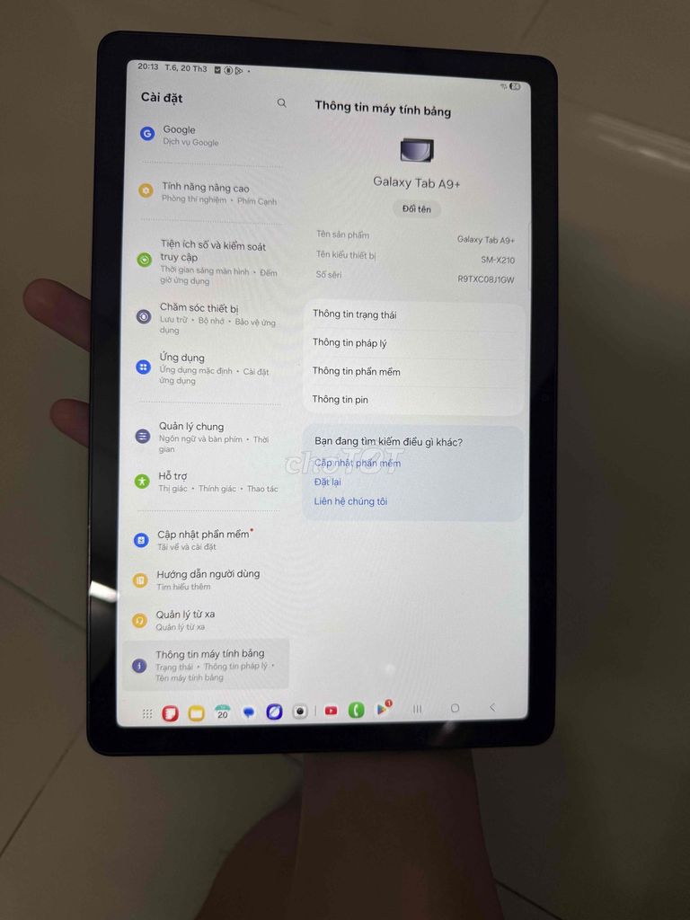 Samsung Tab A9 Plus 4GB/64GB Đen. Mua bán Máy tính bảng tại Quận Ô Môn Cần Thơ được đăng bởi Quốc Hưng hình 1