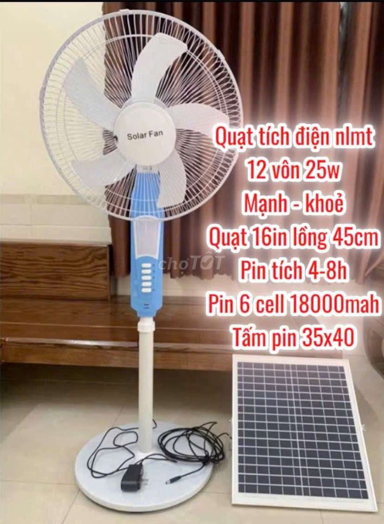 Quạt tích điện năng lượng mặt trời. Mua bán Quạt tại Thị xã Tân Uyên Bình Dương được đăng bởi NGUYỄN HỒNG hình 1