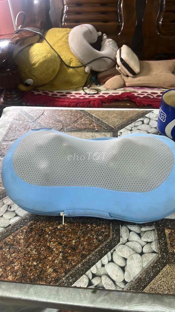 Gối massage Vải mềm mại Xanh dương Giảm căng thẳng. Mua bán Giường, chăn ga gối nệm tại Quận Hoàng Mai Hà Nội được đăng bởi Kairiyeudau hình 1
