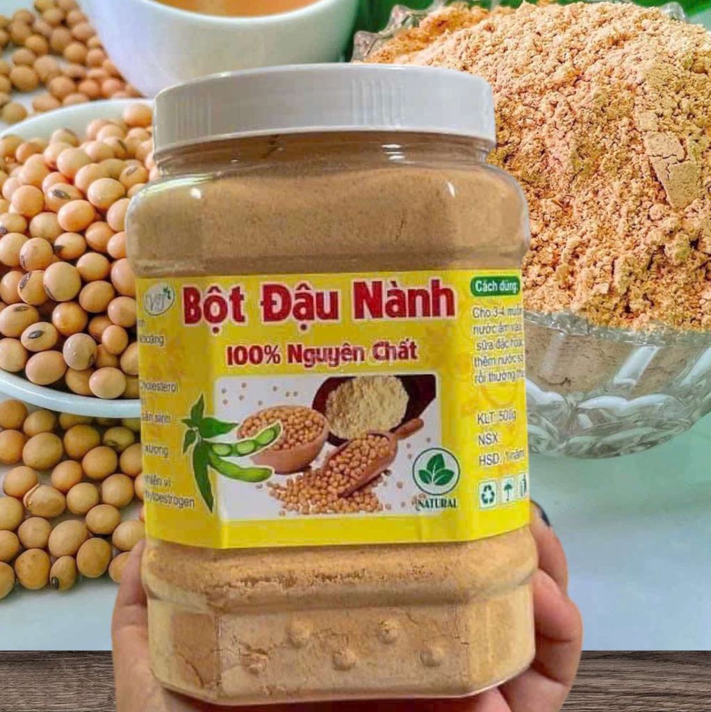 1.Kg ( 2 .Hộp ) BỘT ĐẬU NÀNH 100% NGUYÊN CHẤT