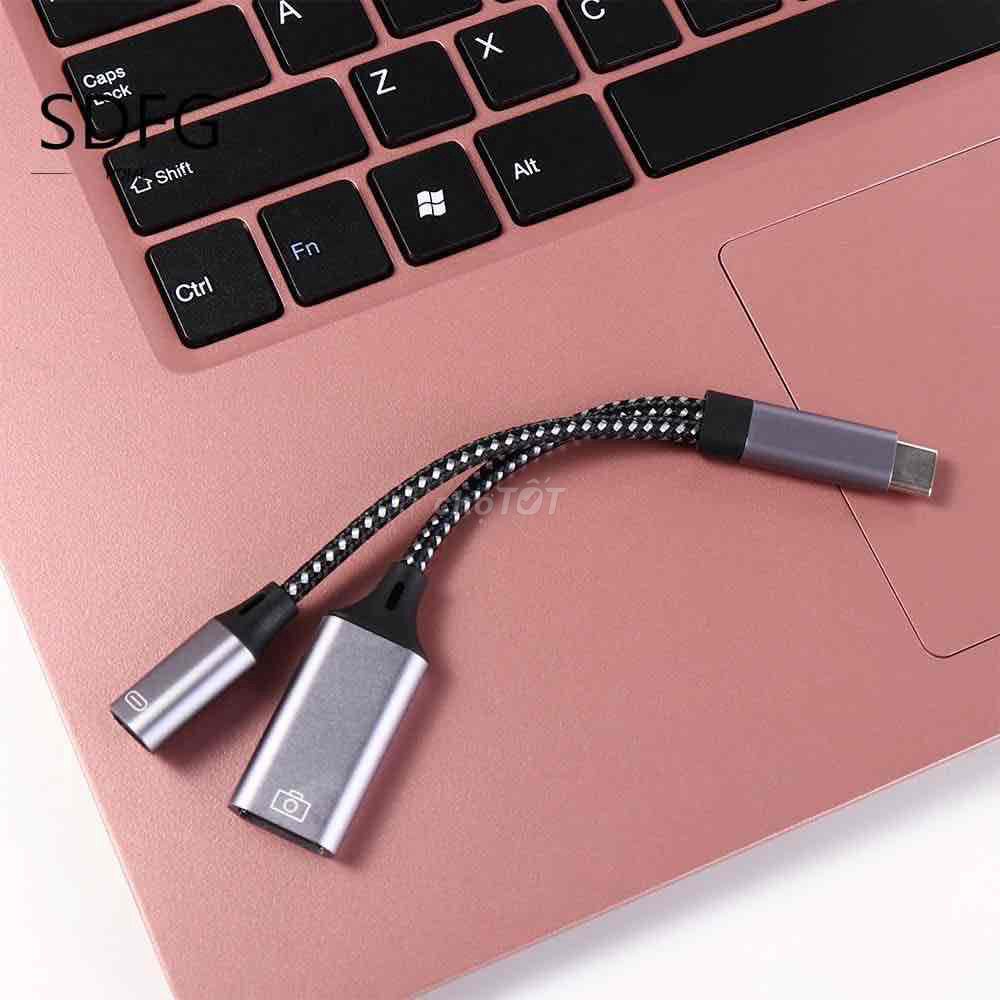 Cáp chuyển đổi USB-C Đen Xám. Mua bán Phụ kiện (Màn hình, Chuột...) tại Quận Bình Thạnh Tp Hồ Chí Minh được đăng bởi T HOUSE GIÁ KHO hình 1