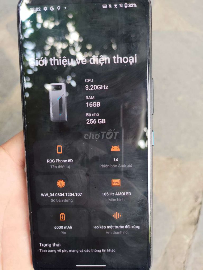 ROG Phone 6D 16GB Đen. Mua bán Điện thoại tại Thành phố Thủ Đức Tp Hồ Chí Minh được đăng bởi Tuấn hình 1