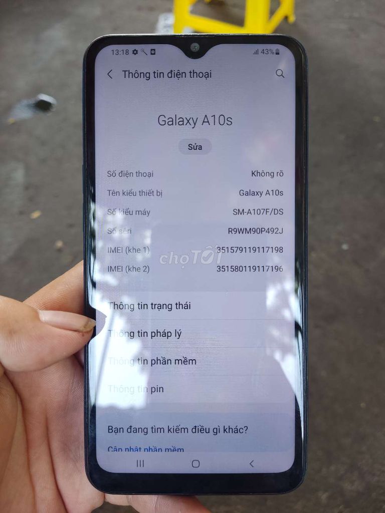 Samsung A10s 2GB 32GB Xanh ngọc. Mua bán Điện thoại tại Quận Tân Phú Tp Hồ Chí Minh được đăng bởi Phạm Văn  hình 1