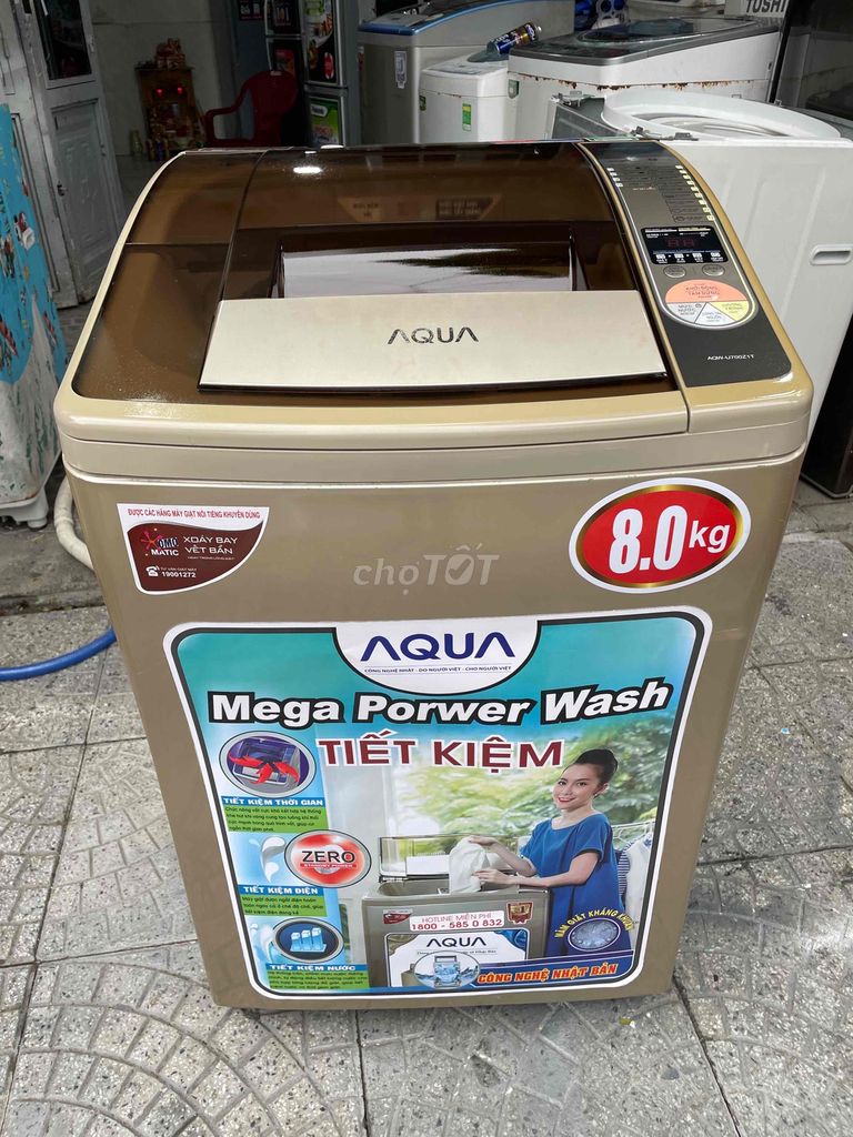 thanh lí máy giặt aqua 8kg còn mới ạ