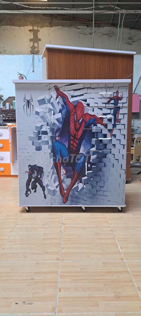 Tủ quần áo nhựa Người Nhện 1m05cm x 1m24cm. Mua bán Tủ, kệ gia đình tại Thành phố Biên Hòa Đồng Nai được đăng bởi Yen Binh hình 1
