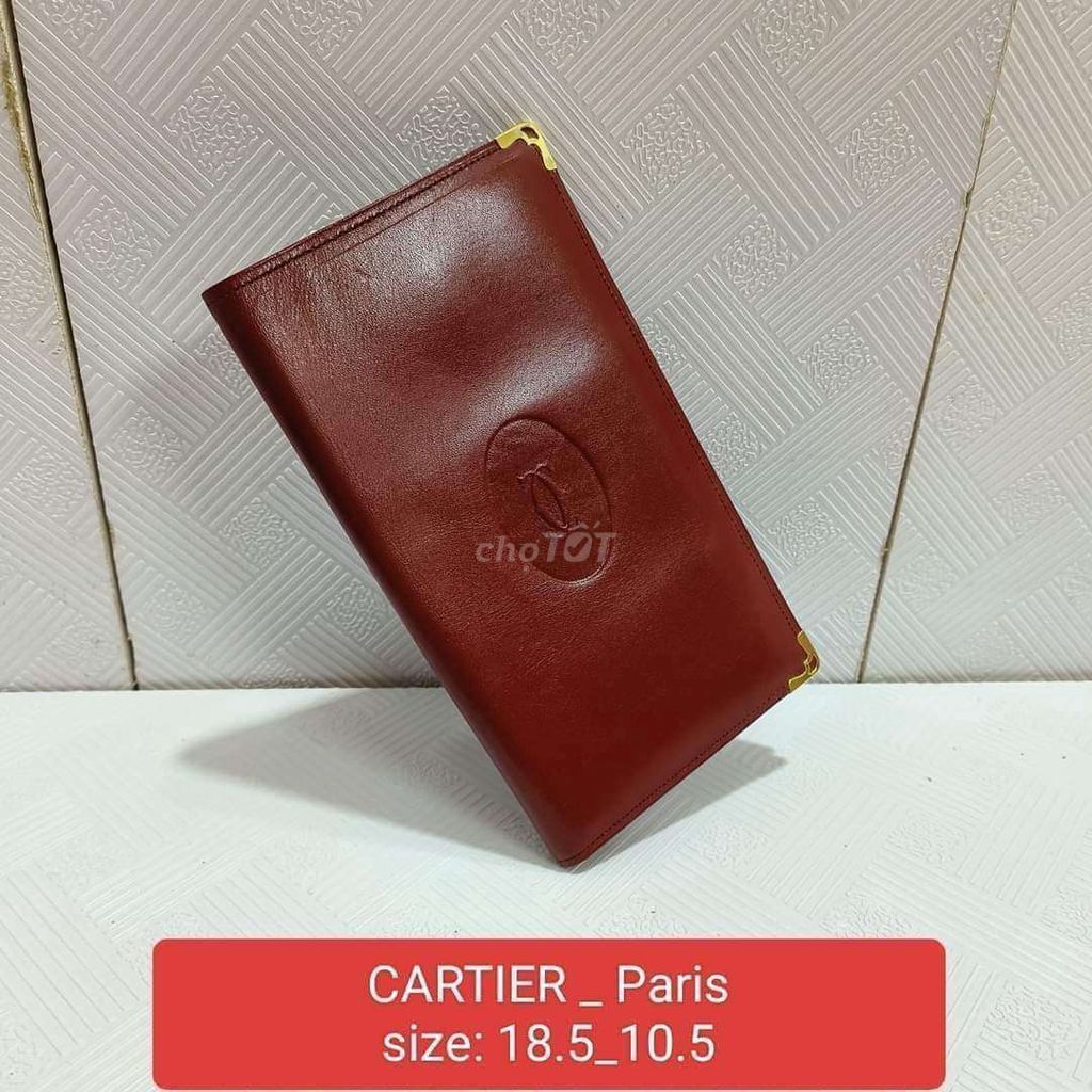 Ví Cầm Tay Nam Nữ : Cartier. Chính Hãng France.98%