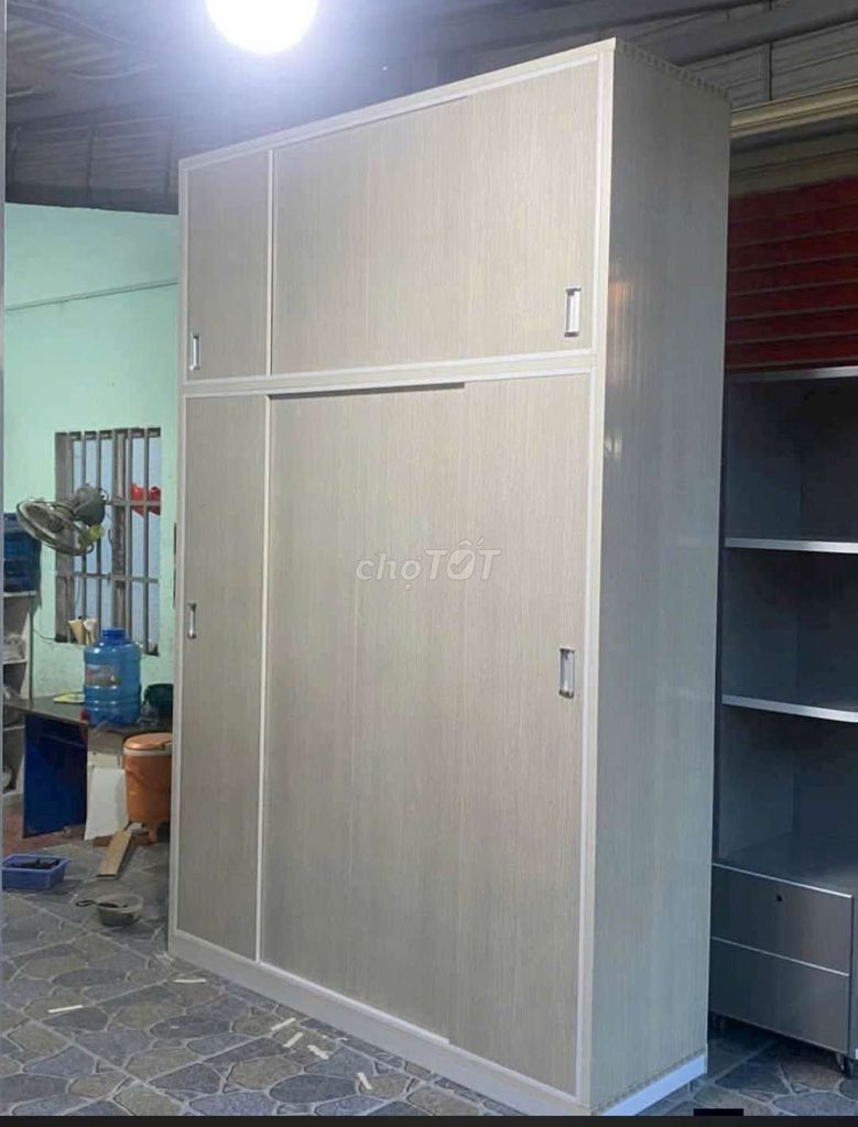TỦ NHỰA ĐÀI LOAN CỬA LÙA 4 CÁNH MÀU VÂN GỖ SỒI . Mua bán Tủ, kệ gia đình tại Thị xã Tân Uyên Bình Dương được đăng bởi Tủ nhựa đài loan hoàng quân hình 1