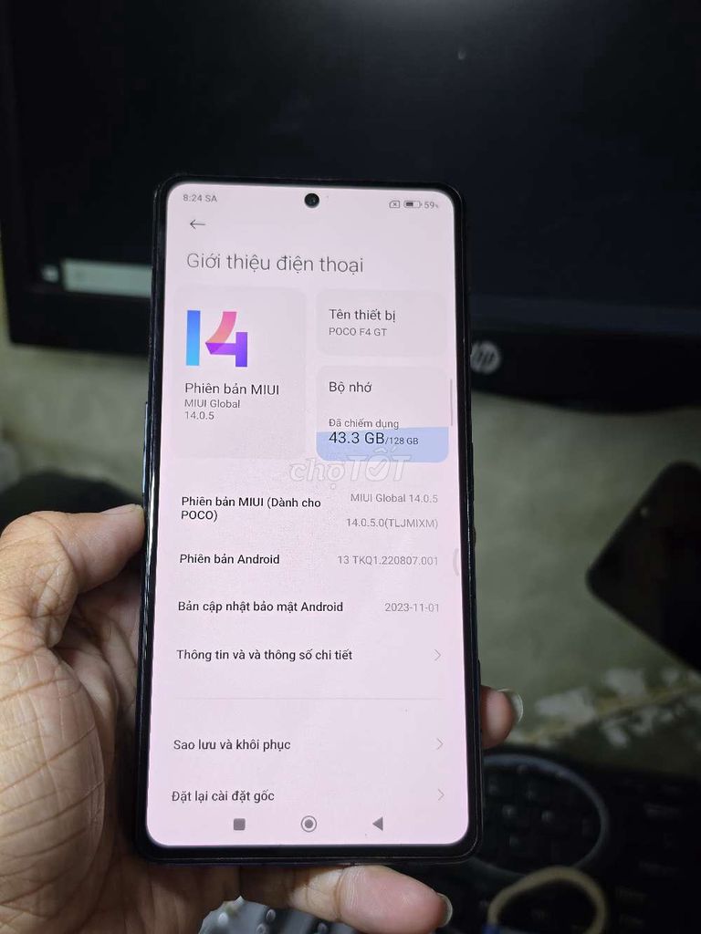 POCO F4 GT 128GB chính hãng giá rẻ zin toàn bộ . Mua bán Điện thoại tại Quận 8 Tp Hồ Chí Minh được đăng bởi Thiên Hòa mobile  hình 1