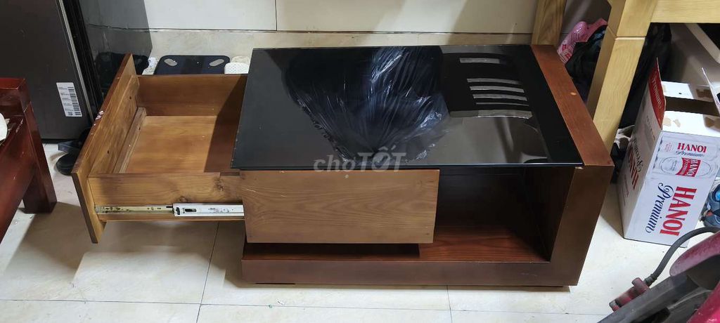 Bàn trà gỗ sồi Nâu 80x53x40cm. Mua bán Bàn ghế tại Quận Tây Hồ Hà Nội được đăng bởi nguyen van chien hình 1