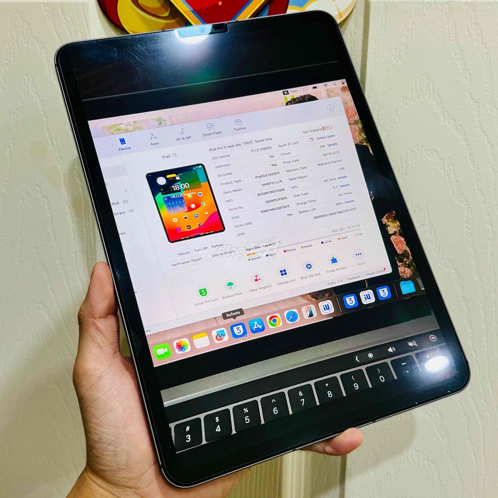 ipad pro 11" m1 gray 128 wifi + sim pin 100%