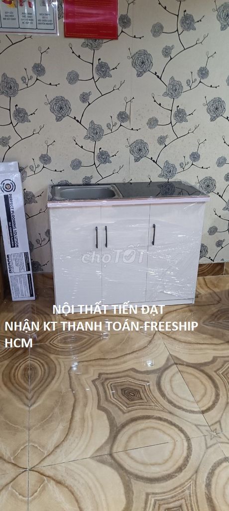 Giao nhanh HCM-Tủ bếp nhựa Đài Loan 1m giá xưởng