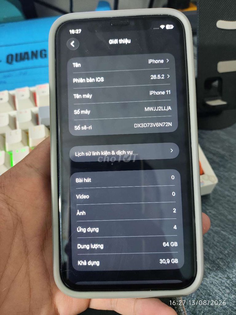 Apple iPhone 11 64GB Tím. Mua bán Điện thoại tại Thị xã Gò Công Tiền Giang được đăng bởi Quoc Khoi hình 1