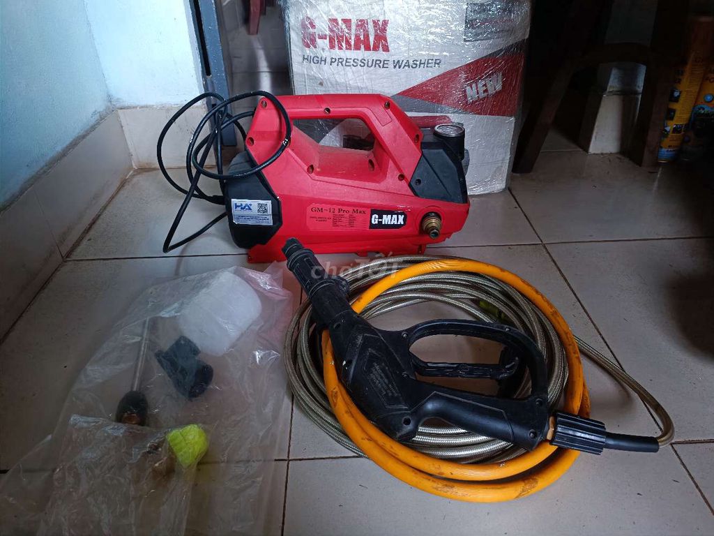 Máy rửa xe G-MAX GM-12 Pro Max Đỏ. Mua bán Nội thất, đồ gia dụng khác tại Thành phố Bà Rịa Bà Rịa - Vũng Tàu được đăng bởi Thanh Tân  hình 1