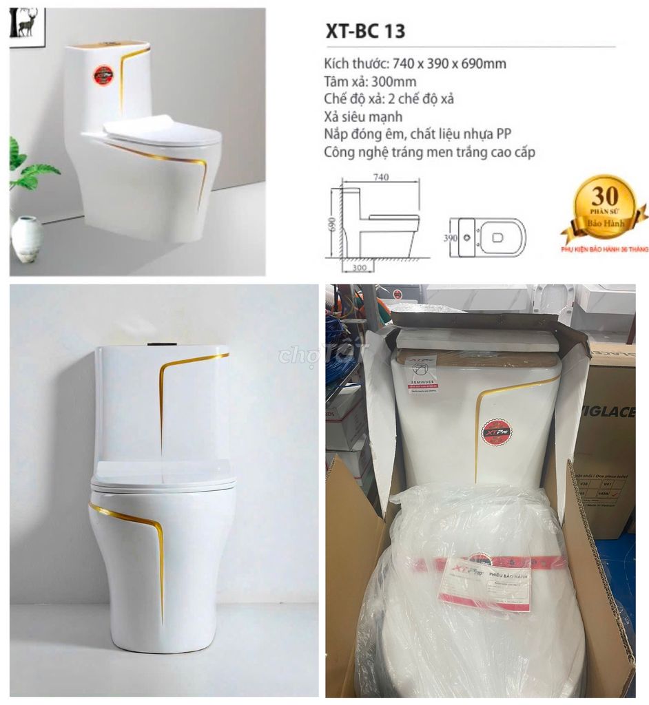 Bồn cầu XT-BC13 Sứ tráng men. Mua bán Thiết bị vệ sinh, nhà tắm tại Thành phố Thủ Dầu Một Bình Dương được đăng bởi Lê Giang Ngọc Trâm  hình 1