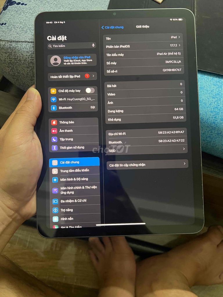 Ipad Air5 64G lỗi màn nhẹ