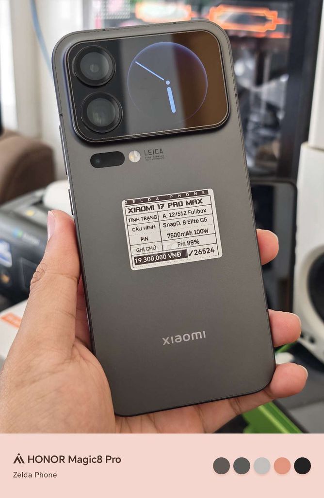 Xiaomi 17 Pro Max 12/512 Fullbox. Mua bán Điện thoại tại Quận Ninh Kiều Cần Thơ được đăng bởi Zelda Phone hình 1