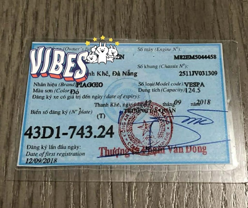 Piaggio Vespa 2018 màu Đỏ. Mua bán Xe máy tại Quận Cẩm Lệ Đà Nẵng được đăng bởi Phúc Vỹ hình 3