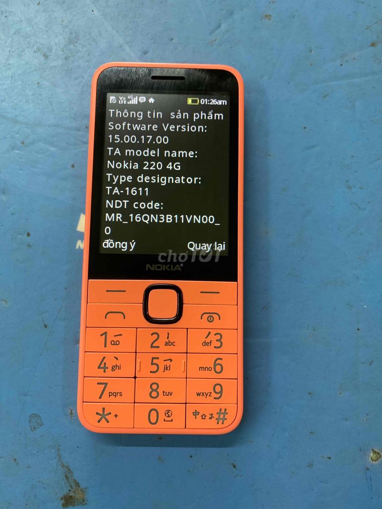 Nokia 220 4G màu Cam. Mua bán Điện thoại tại Thành phố Bến Tre Bến Tre được đăng bởi trần Anh hình 1
