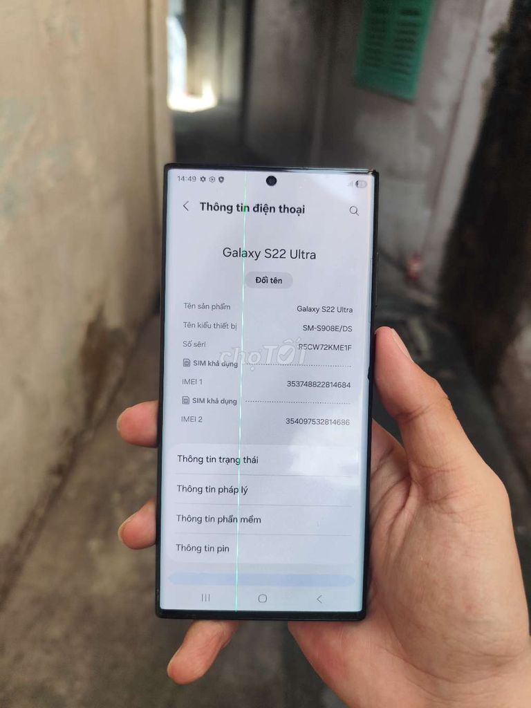 Samsung Galaxy S22 Ultra 8GB/128GB Đen. Mua bán Điện thoại tại Quận 6 Tp Hồ Chí Minh được đăng bởi Paine Harry hình 1