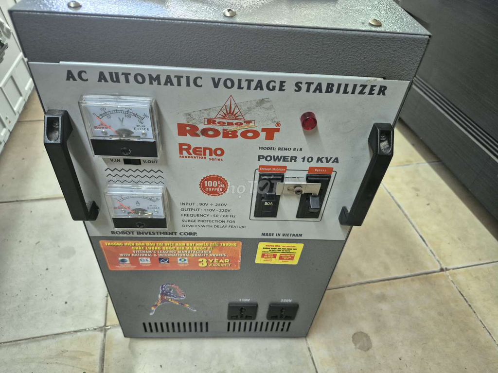 Ổn áp Robot Reno 818 10 KVA Đồng Việt Nam. Mua bán Nội thất, đồ gia dụng khác tại Thành phố Biên Hòa Đồng Nai được đăng bởi hải hình 1