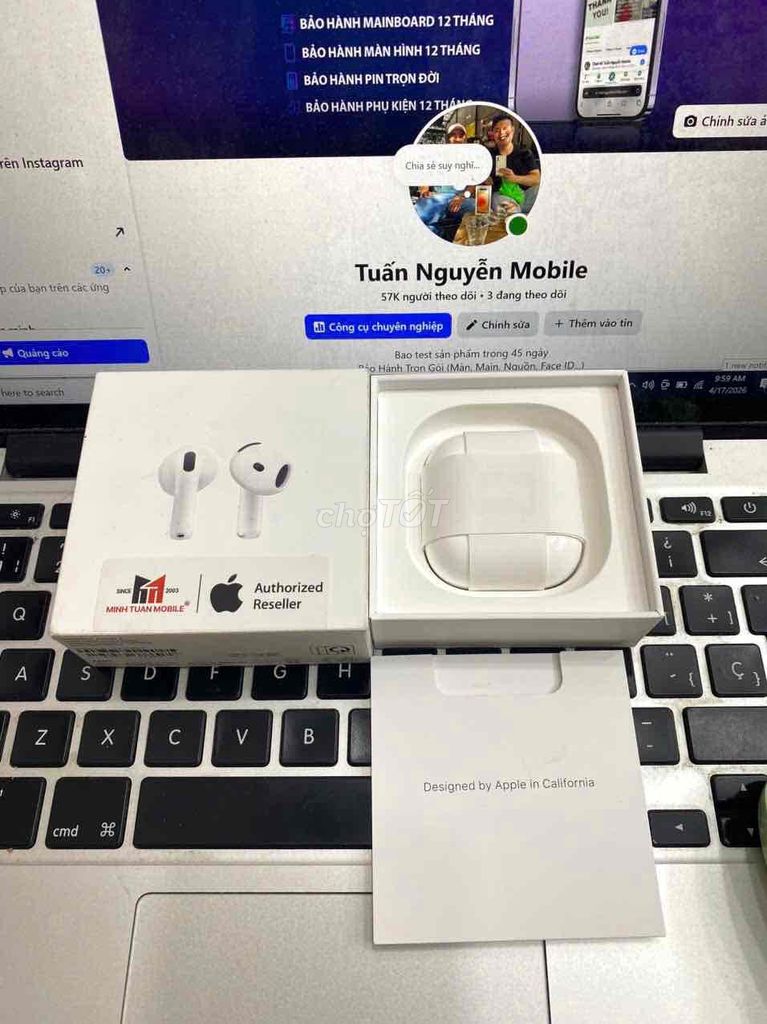 Airpods 4 ZP/A fullbox Còn bảo hành 21/2/27. Mua bán Tivi, Âm thanh tại Quận 3 Tp Hồ Chí Minh được đăng bởi Tuấn Nguyễn hình 1