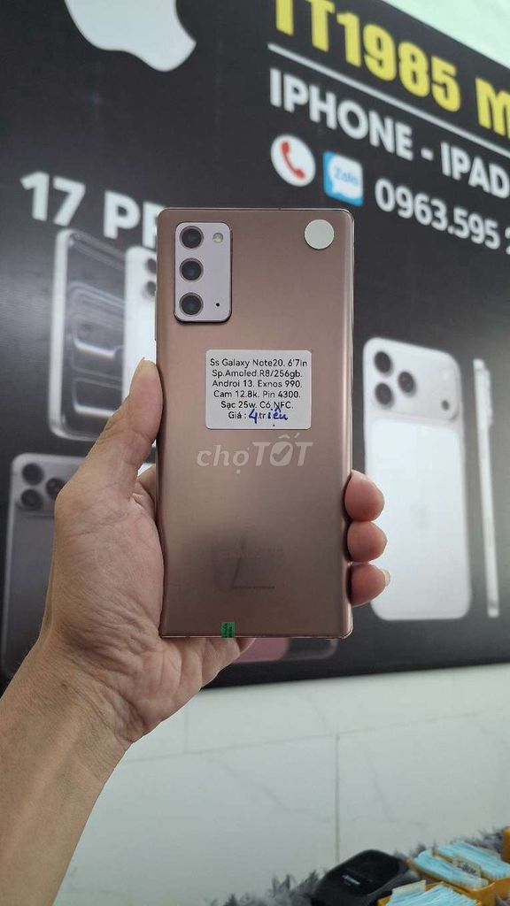 Samsung Galaxy Note 20 8GB/256GB Đồng. Mua bán Điện thoại tại Thành phố Thủ Dầu Một Bình Dương được đăng bởi TTMobileBD hình 1