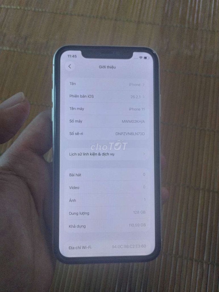 Apple iPhone 11 128GB Trắng. Mua bán Điện thoại tại Quận Hà Đông Hà Nội được đăng bởi ngọc hình 1