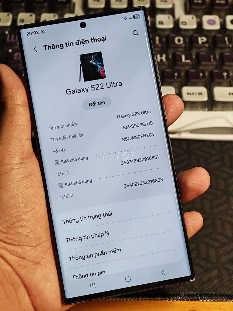 S22 Ultra SSVN zin 128GB. Mua bán Điện thoại tại Huyện Thanh Bình Đồng Tháp được đăng bởi DUY hình 1
