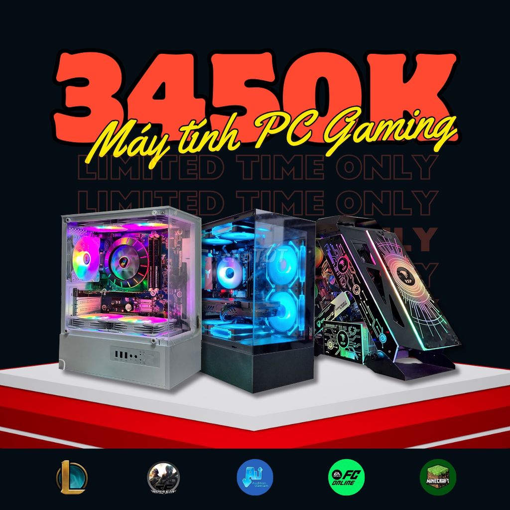 🔥 Máy Tính PC Bể Cá Chơi Game Chỉ 3450k