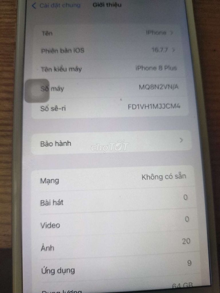 Bán iphone 8 plus 64gb