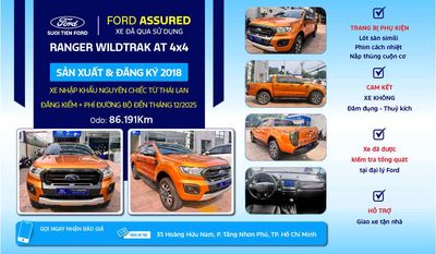 Ford Ranger 2018 Wildtrak 2.0 4x4. Mua bán Ô tô tại Thành phố Thủ Đức Tp Hồ Chí Minh được đăng bởi  Minh Luân Ford