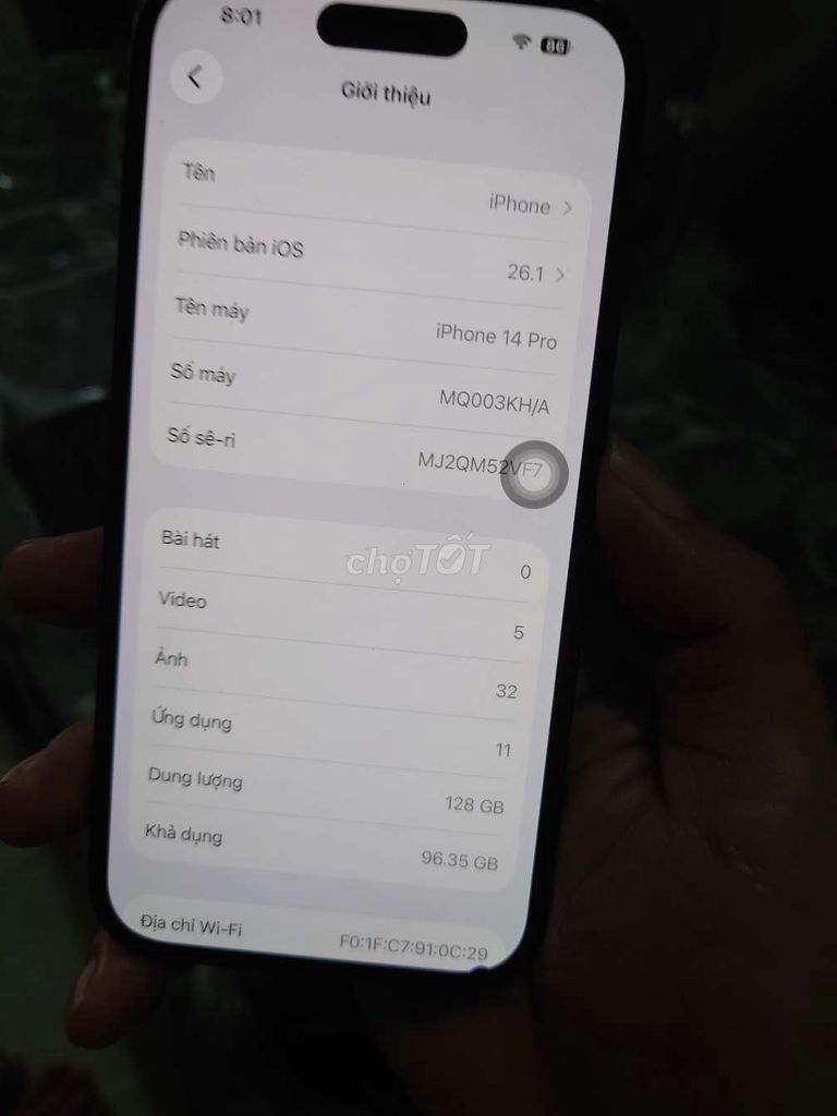 iPhone 14 Pro 128GB Đen zin xài chữa cháy. Mua bán Điện thoại tại Quận Gò Vấp Tp Hồ Chí Minh được đăng bởi Nhật Hitech hình 1