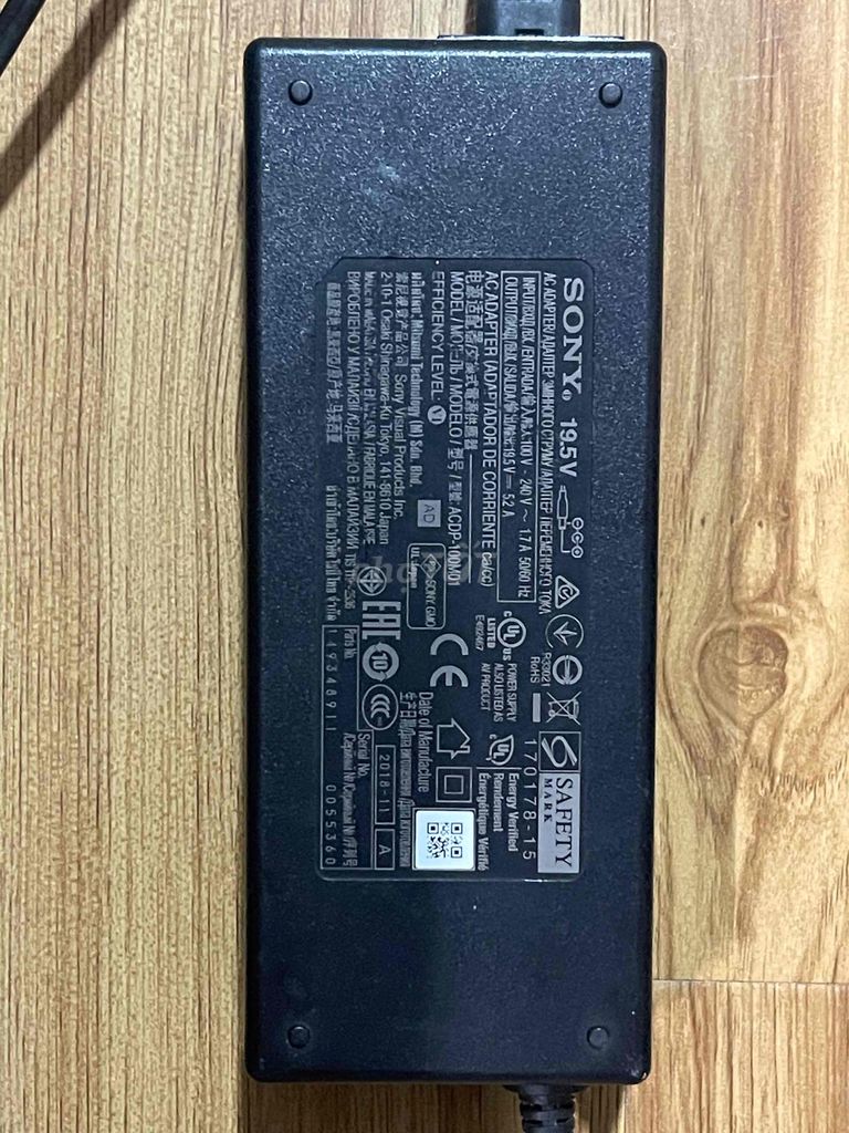 Nguồn adapter Sony 19.5V 5.2A như mới. Mua bán Phụ kiện (Màn hình, Chuột...) tại Thành phố Thủ Đức Tp Hồ Chí Minh được đăng bởi Le Hoang hình 1