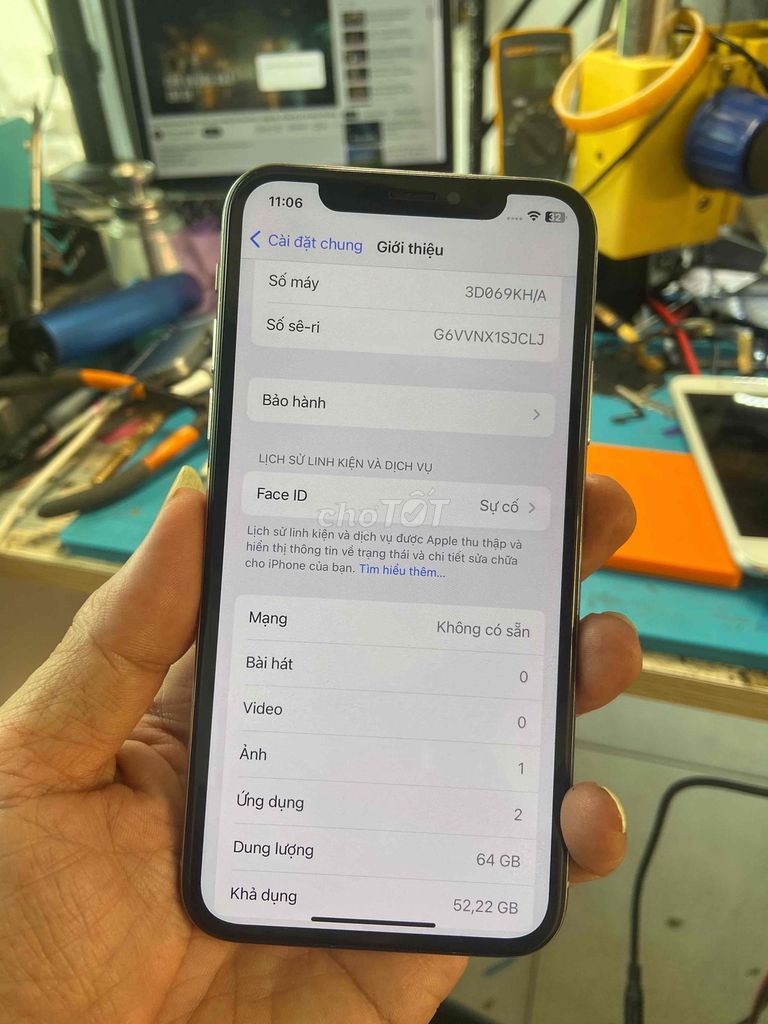Apple iPhone X 64GB Bạc mất face id. Mua bán Điện thoại tại Quận Ninh Kiều Cần Thơ được đăng bởi Nguyễn Thanh Quang hình 1