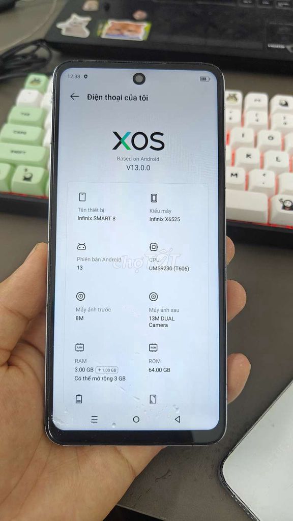Infinix Smart 8 64GB Trắng. Mua bán Điện thoại tại Thành phố Thủ Đức Tp Hồ Chí Minh được đăng bởi Điện Thoại Giá Tốt hình 1