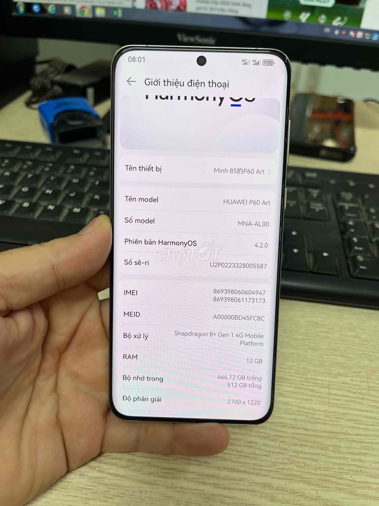 Huawei P60 Art 512GB Trắng. Mua bán Điện thoại tại Quận Hai Bà Trưng Hà Nội được đăng bởi Quốc Bảo hình 1