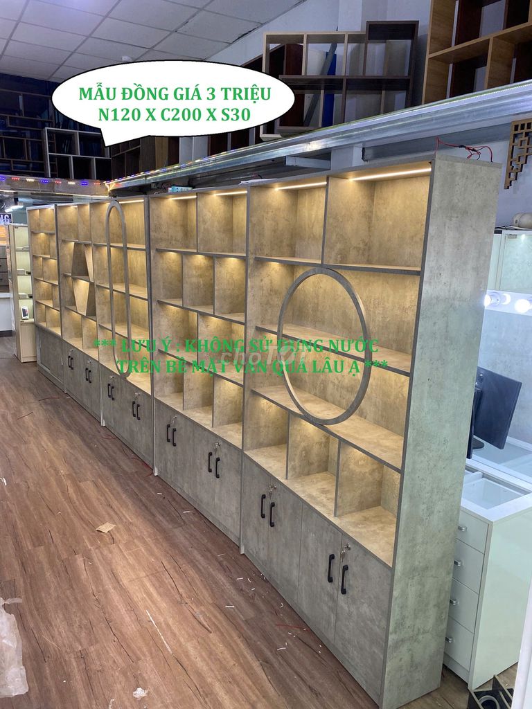 KỆ TRƯNG BÀY SẢN PHẨM 120X200X30CM SALE ĐỒNG GIÁ. Mua bán Tủ, kệ gia đình tại Quận 12 Tp Hồ Chí Minh được đăng bởi Nội Thất Bàn Tủ Kệ Cửa Hàng Và Văn Phòng hình 1