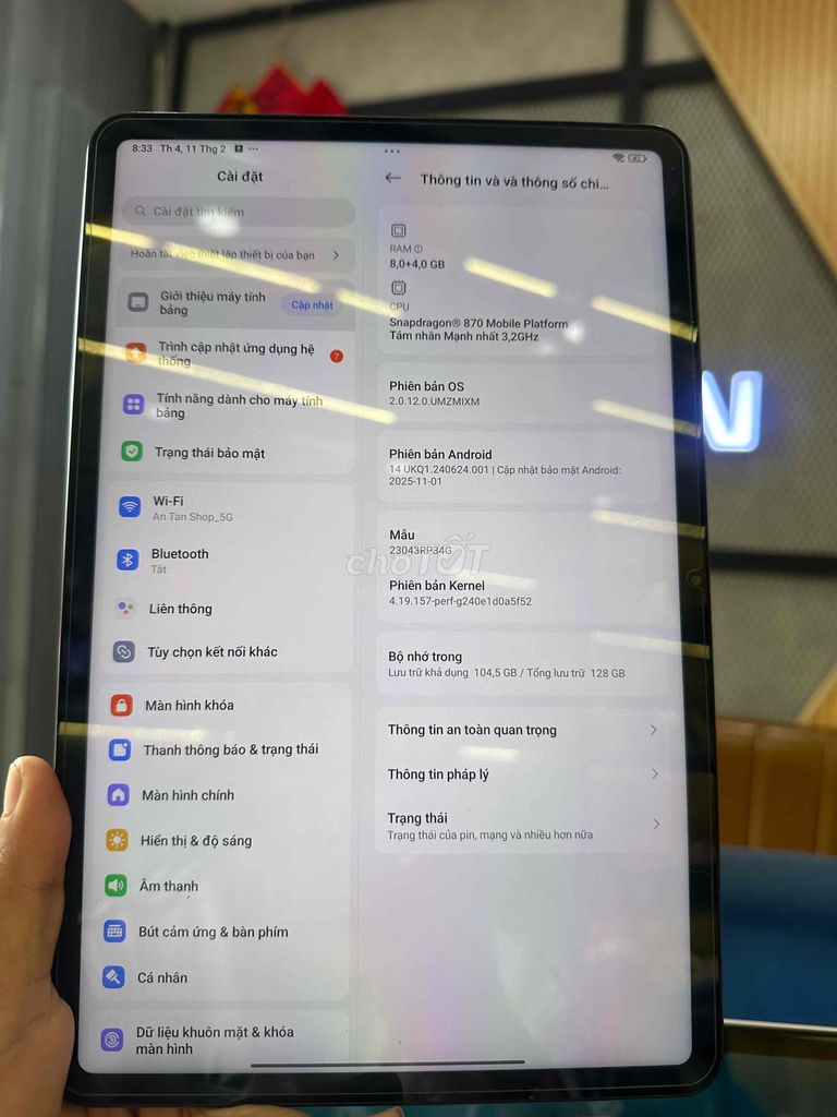 Xiaomi Pad 6  8GB/128GB Xám. Mua bán Máy tính bảng tại Quận Bình Tân Tp Hồ Chí Minh được đăng bởi Bích Trâm hình 1