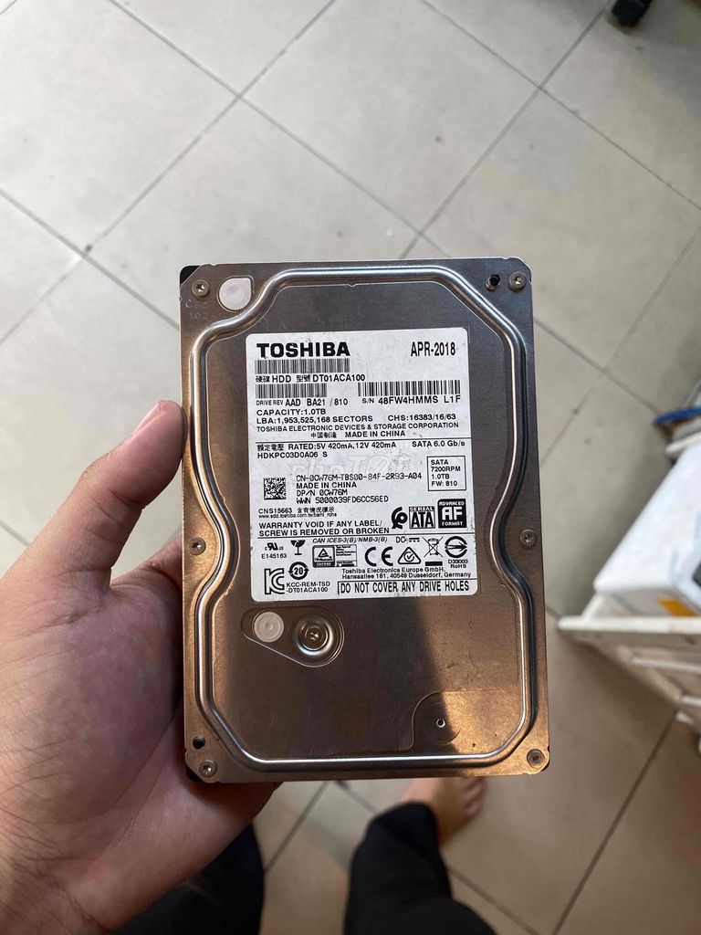 Ổ cứng toshiba 1tb lưu trữ camera lắp thùng ok