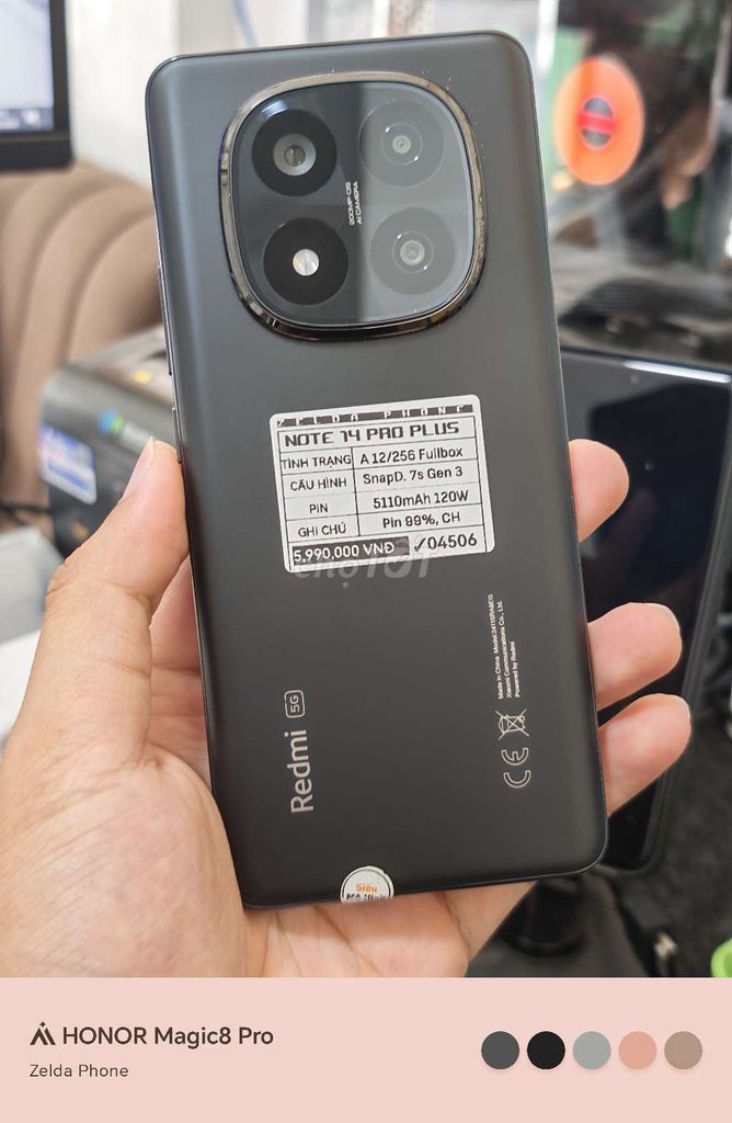 Xiaomi Redmi Note 14 Pro Plus 8/256GB Fullbox. Mua bán Điện thoại tại Quận Ninh Kiều Cần Thơ được đăng bởi Zelda Phone hình 1