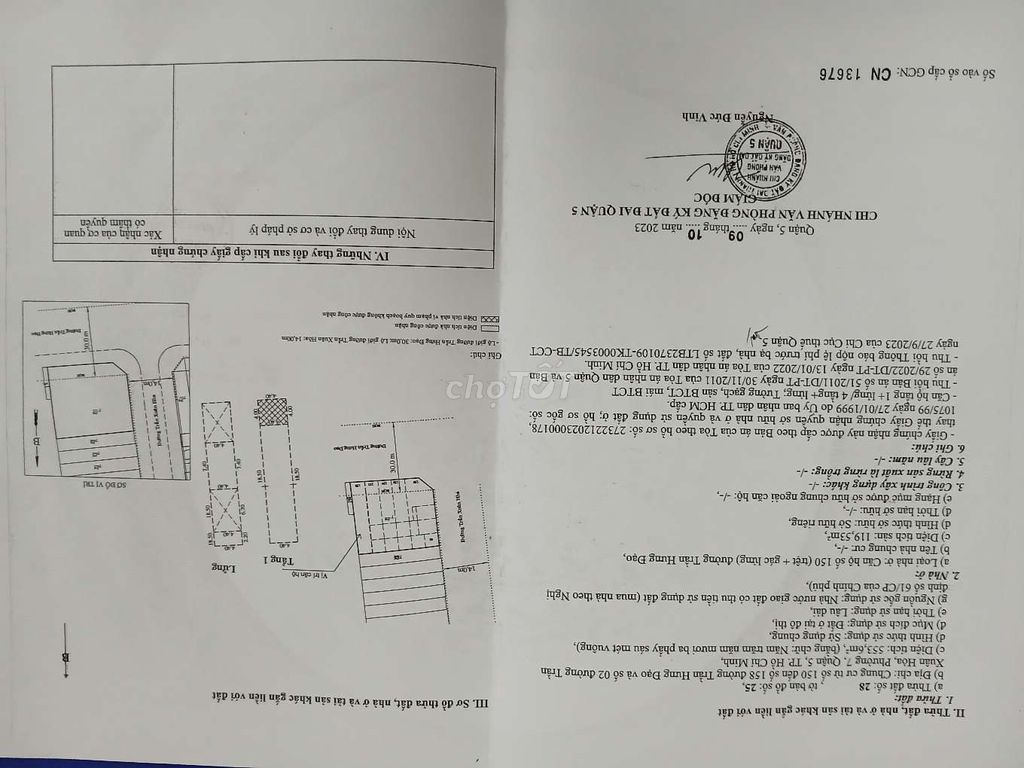 Bán nhà mặt tiền Trần Hưng Đạo p7Q5