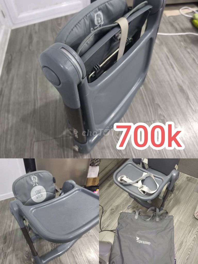 Ghế ăn dặm Pramo Xám điều chỉnh độ cao. Mua bán Mẹ và bé tại Thành phố Thủ Dầu Một Bình Dương được đăng bởi Ân Trương hình 1
