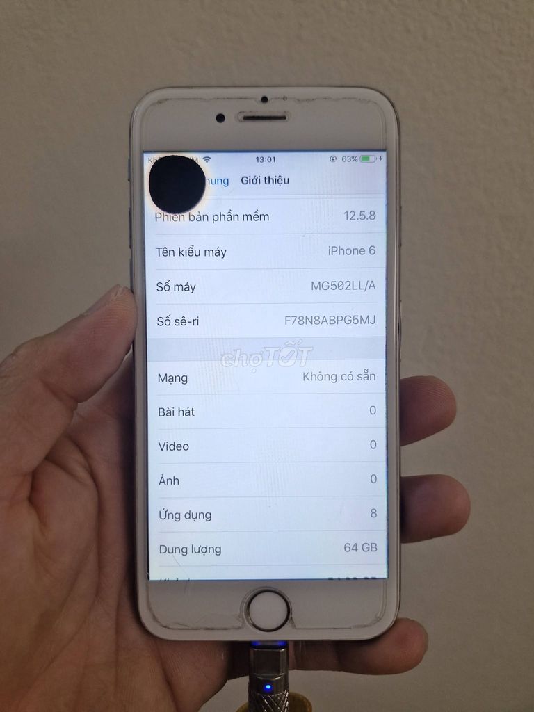 Apple iPhone 6 64GB Trắng Đã qua sử dụng. Mua bán Điện thoại tại Quận Tân Bình Tp Hồ Chí Minh được đăng bởi Hội Đồ Điện Tử hình 1