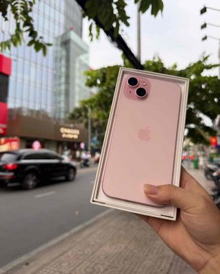 iphone 15plus 256gb hồng qtế mỹ pin new 100