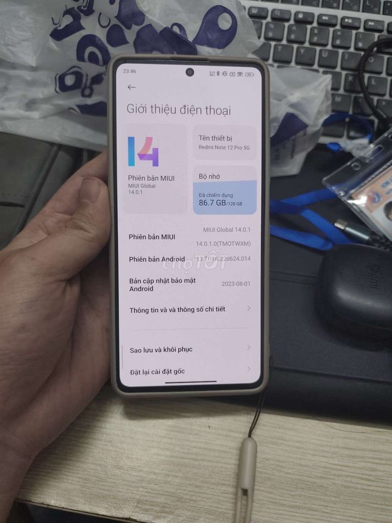 Xiaomi Redmi Note 12 Pro 5G 128GB Trắng. Mua bán Điện thoại tại Quận Hà Đông Hà Nội được đăng bởi Nguyễn Duy Anh hình 1