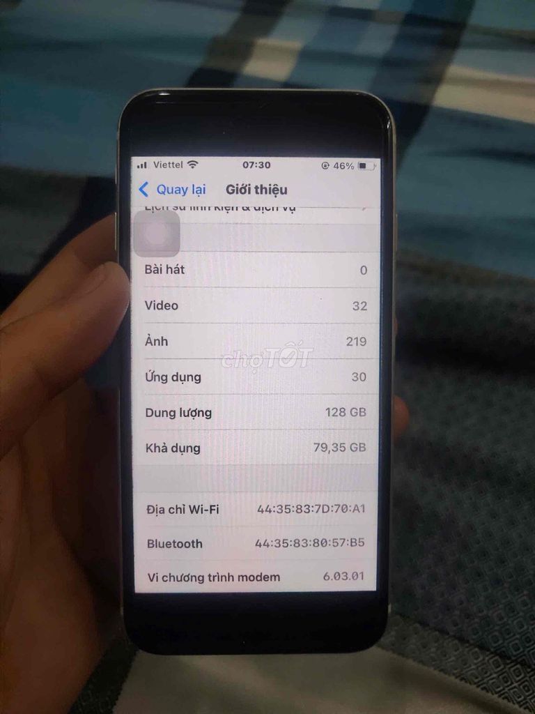 iPhone SE 128GB Trắng Nguyên bản. Mua bán Điện thoại tại Huyện Thuỷ Nguyên Hải Phòng được đăng bởi Khểnhh hình 1