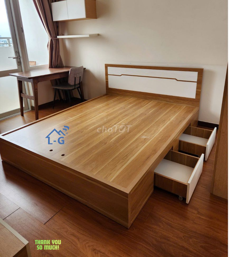 GIƯỜNG GỖ MDF 2 NGĂN KÉO – GIÁ CỰC TỐT -GIƯỜNG-hcm. Mua bán Giường, chăn ga gối nệm tại Quận 10 Tp Hồ Chí Minh được đăng bởi GIƯỜNG SẮT SƠN LÂM hình 1