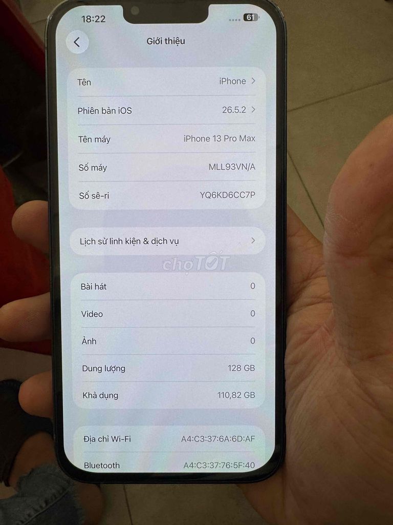 iPhone 13 Pro Max 128GB Xanh Blue Like New. Mua bán Điện thoại tại Quận Liên Chiểu Đà Nẵng được đăng bởi Bách Đạt hình 1